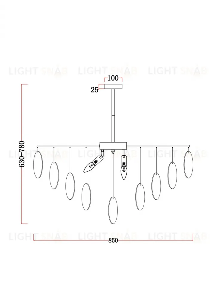 Люстра PATRO FR5104PL-08N