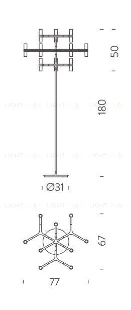 Торшер CROWN by NEMO lighting OT1125