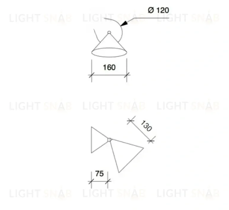 Настенный светильник (Бра) CONE by Atelier Areti OW144