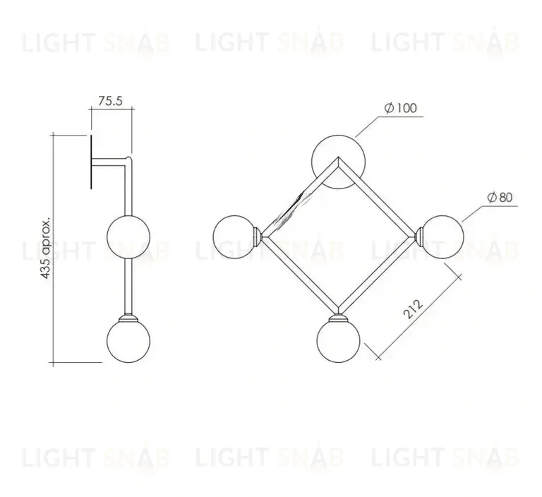 Настенный светильник (Бра) RHOMBUS by Atelier Areti OW163