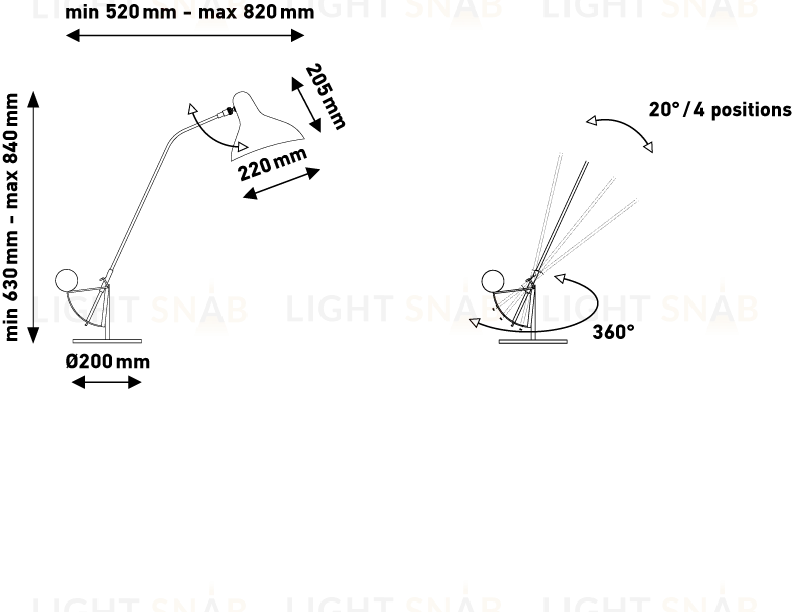 Настольная лампа MANTIS BS3 by DCW Editions OW392