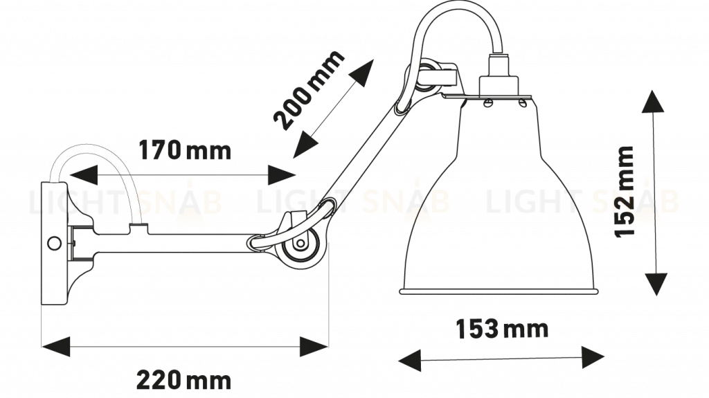 Настенный светильник (Бра) LAMPE GRAS № 204 by DCW Editions OW302