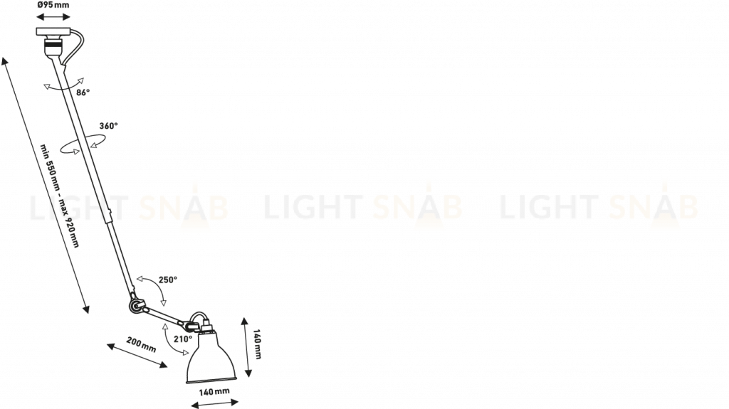 Потолочный светильник LAMPE GRAS № 302 by DCW Editions OPT150