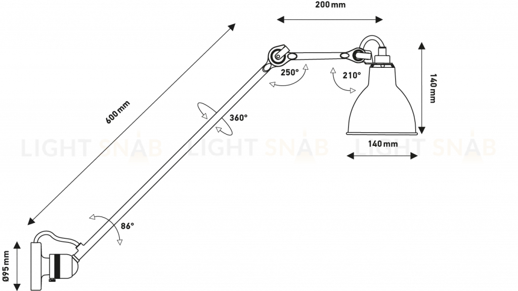 Настенный светильник (Бра) LAMPE GRAS by DCW Editions OW170