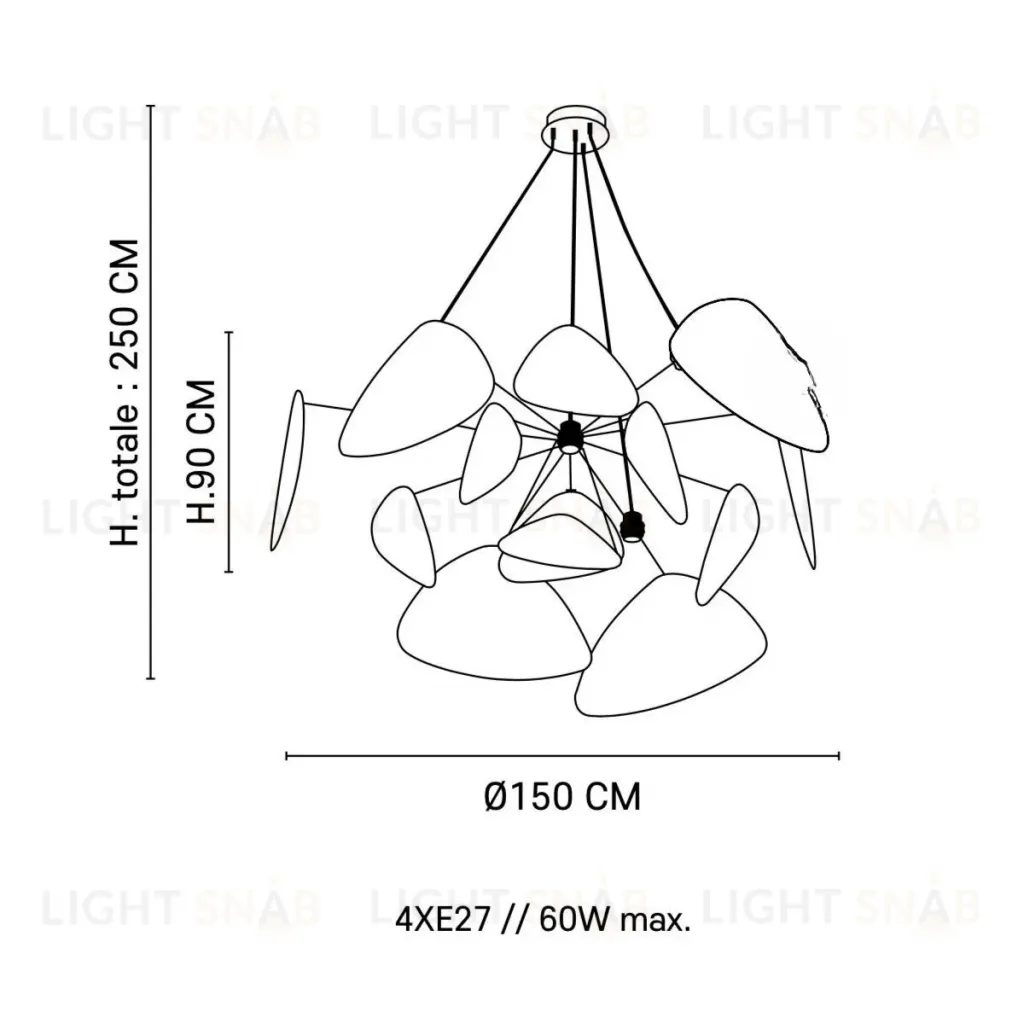 Люстра SUSPENSION SCREEN MURANO by Market Set OL125