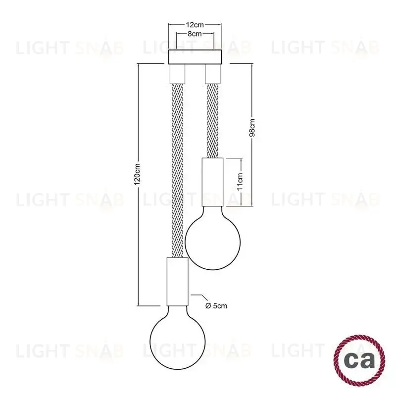 Подвесной светильник Tube two by Cables OPD58