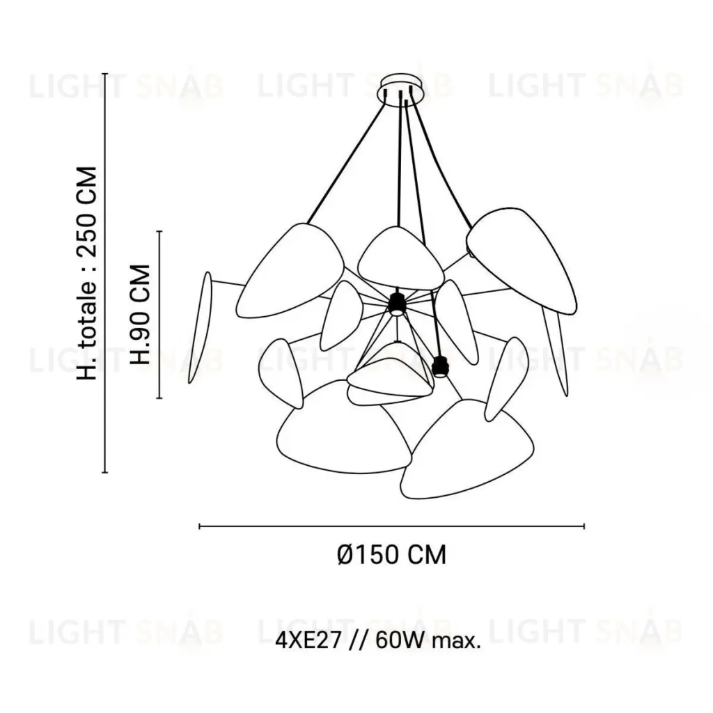 Люстра SUSPENSION SCREEN MURANO by Market Set OL125