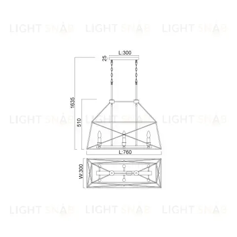 Подвесной светильник Clemente by Vele Luce VL4272P06