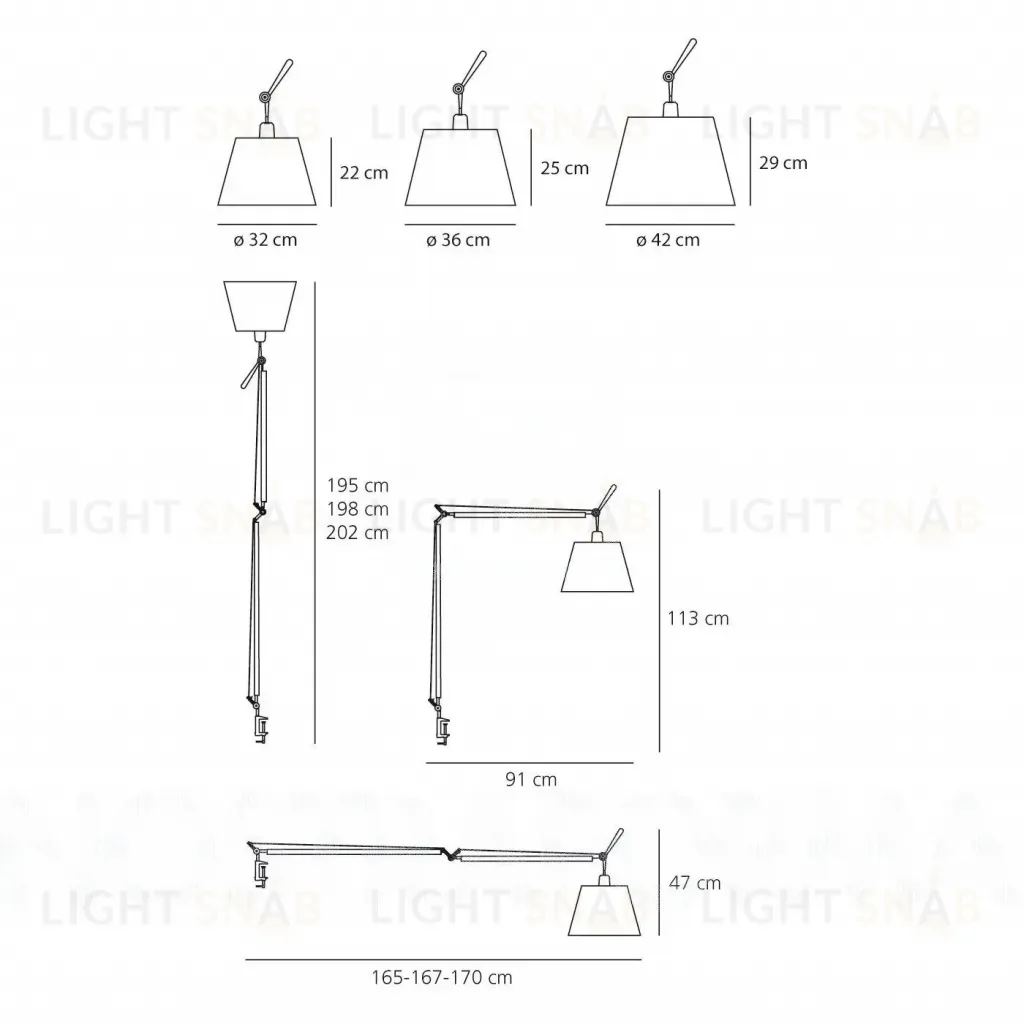 Настольный светильник Tolomeo Mega  by Artemide 0564010A/0780010A