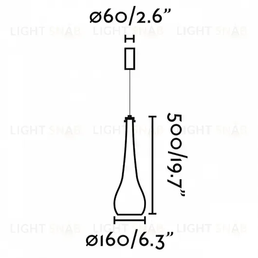 Подвесной светильник Faro Eter shiny black DV00022 DV00022