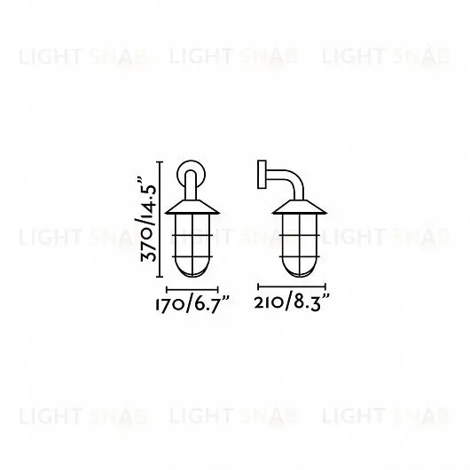 Уличный настенный светильник Honey black 73695 73695