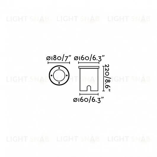 Встраиваемый уличный светильник Tecno matt nickel 71483 71483