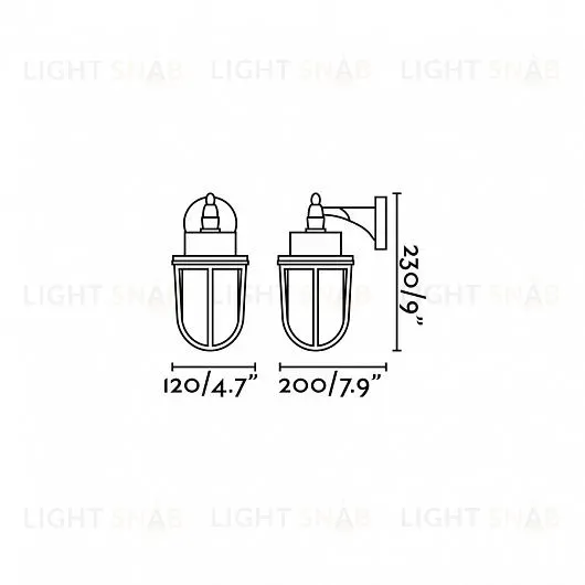Уличный настенный светильник Nahir brass 70992 70992