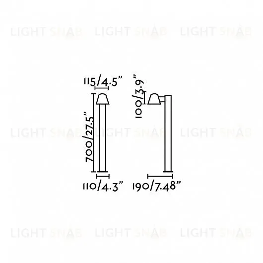 Уличный столб Gina dark grey 71352 71352