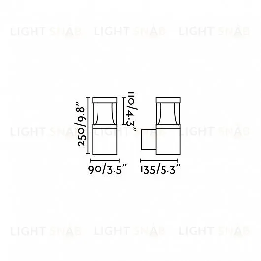 Уличный настенный светильник Plim dark grey 71295 71295