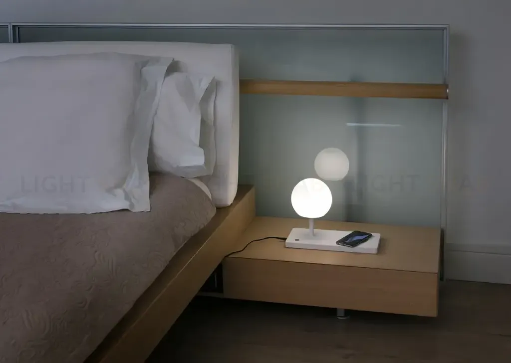 Лампа настольная Niko white+wood 01007 01007