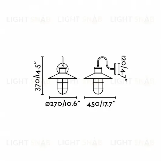 Светильник настенный Marina black 60005 60005