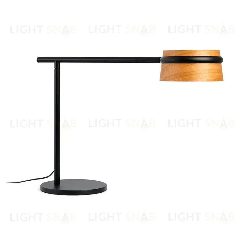Лампа настольная Loop black+wood 29568 29568