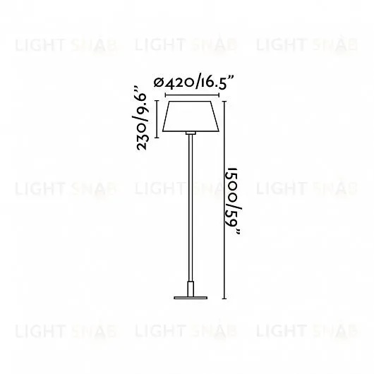 Торшер Mitic nickel+beige 68418 68418