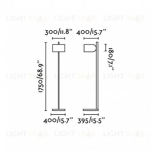 Торшер Stand-up black+grey 57215 57215