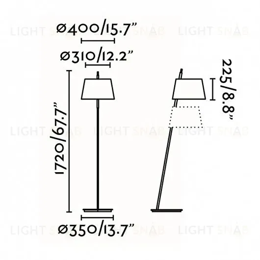 Торшер Tango grey+black DT00066N DT00066N