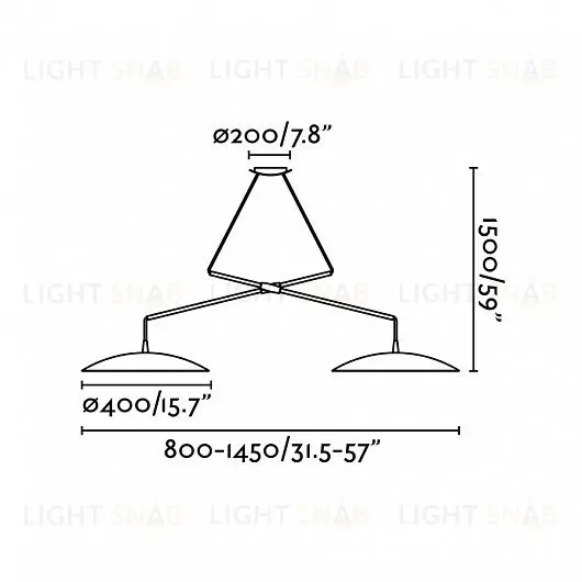 Подвесной светильник Faro Slim black+gold 24505 24505