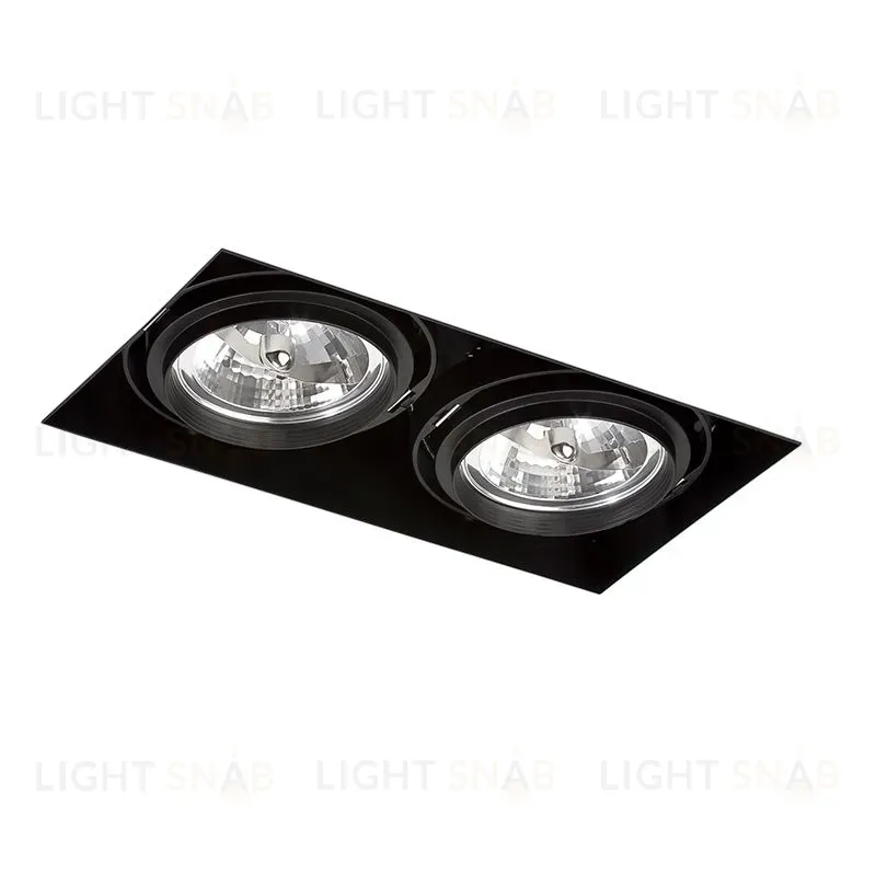 Встраиваемый светильник Gingko QR 111 with frame black 03030202 3030202