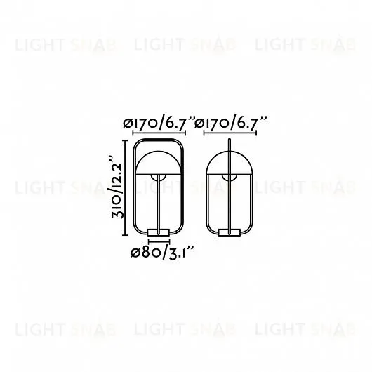 Светильник переносной Jellyfish black+gold 24523 24523