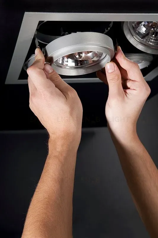 Встраиваемый светильник Gingko QR 111 with frame black 03030202 3030202