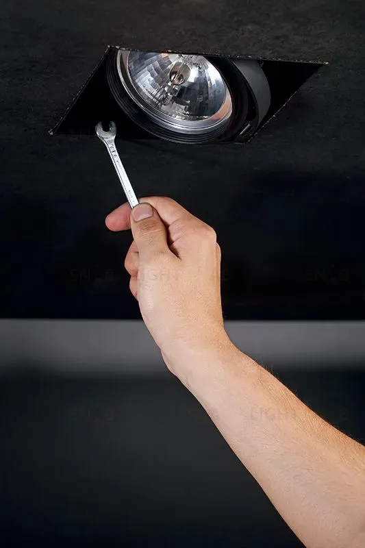 Встраиваемый светильник Gingko QR 111 with frame black 03030202 3030202