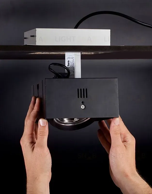 Встраиваемый светильник Gingko QR 111 with frame black 03030202 3030202