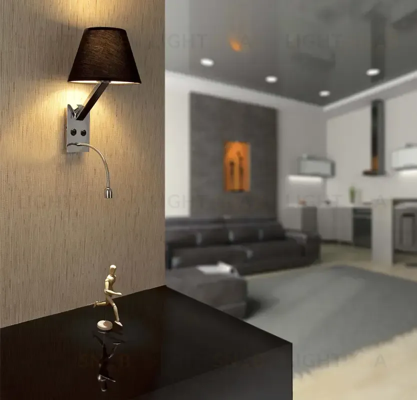 Светильник настенный Moma chrome+black 68507 68507