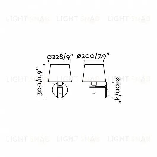 Светильник настенный Fusta white+wood 28391 28391