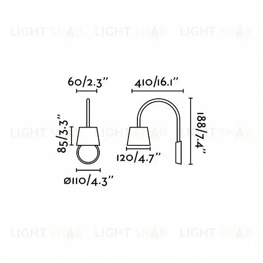 Светильник настенный Blome white 62099 62099
