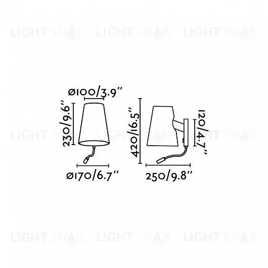 Светильник настенный Lupe chrome+white 29996 29996