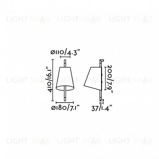 Светильник настенный Hanoi wood+grey DT00073 DT00073