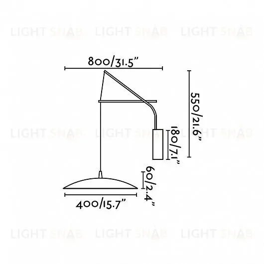 Светильник настенный Slim black+gold 24503 24503