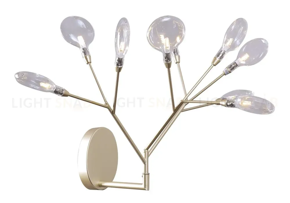 Настенный светильник (Бра) ELITTO EVITA AP9 GOLD/TRANSPARENT