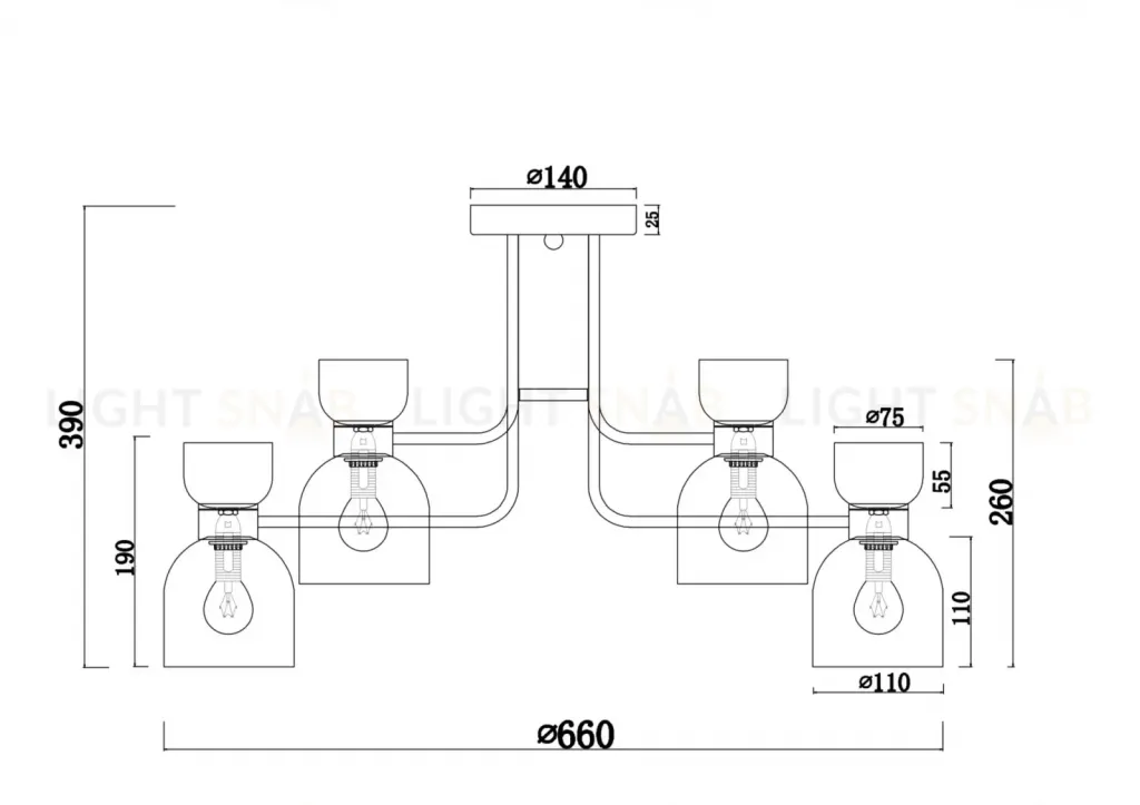 Люстра ILAS  FR5094PL-08G