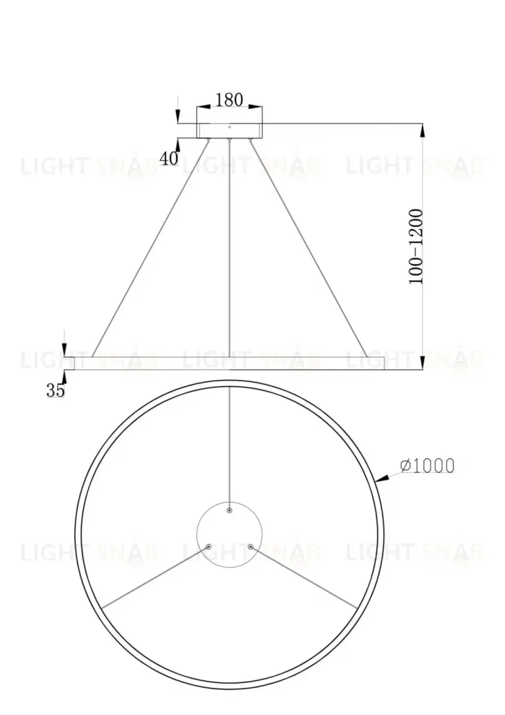 Подвесной светильник RIMET MOD058PL-L54W4K