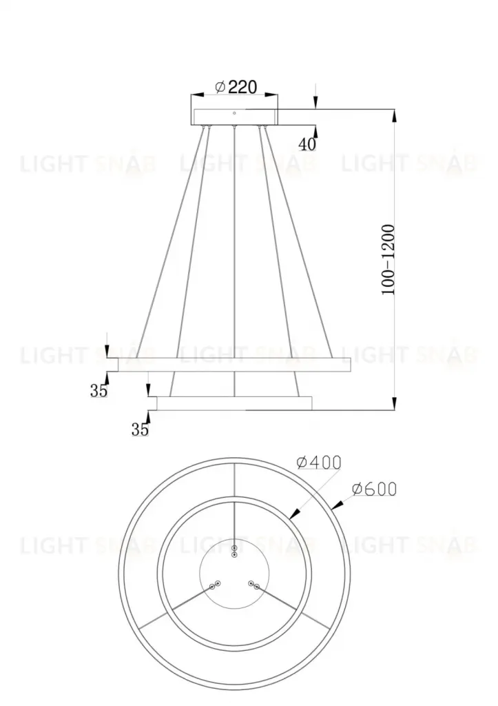 Подвесной светильник RIMET MOD058PL-L55W4K