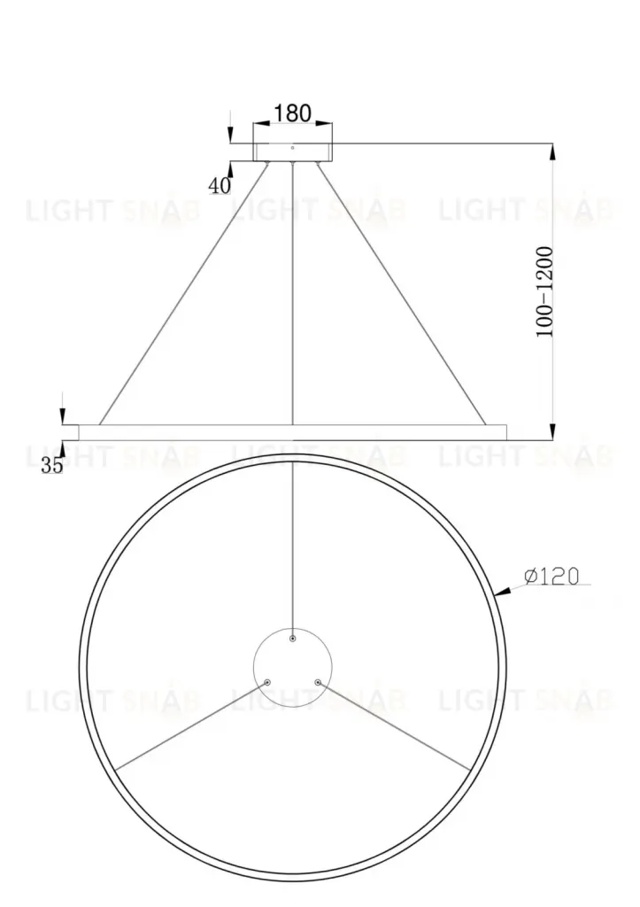 Подвесной светильник RIMET MOD058PL-L65BS4K