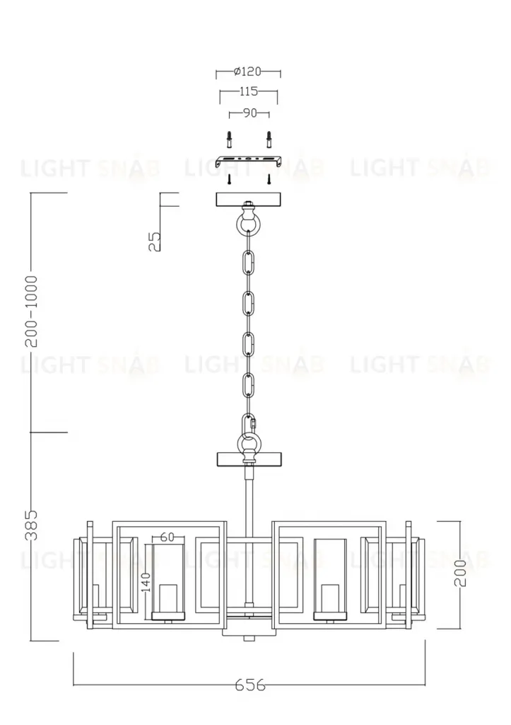Подвесной светильник BOUDE  H009PL-06G