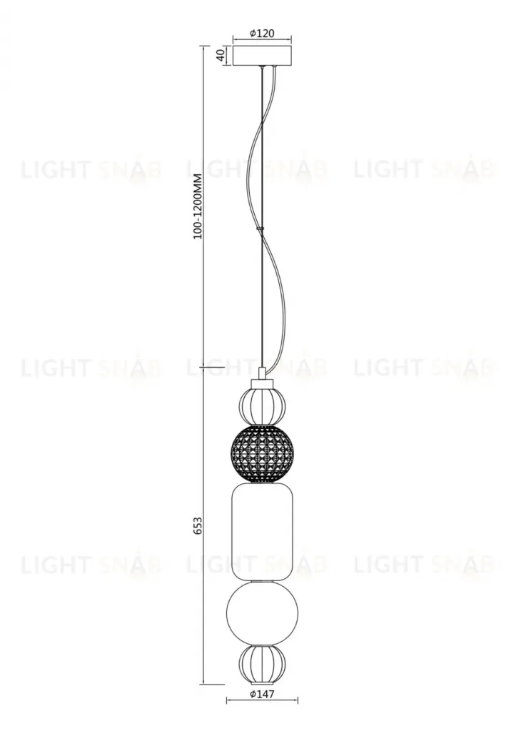 Подвесной светильник COPET  P069PL-L35CH3K