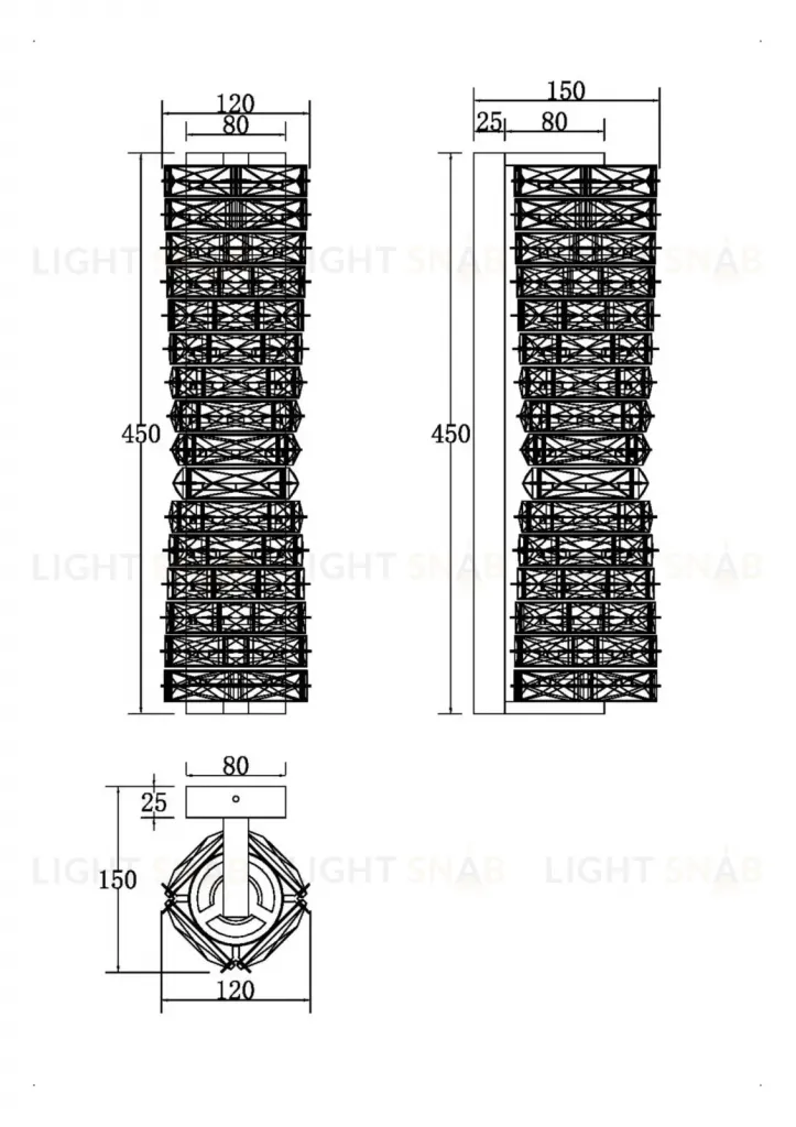 Настенный светильник (бра) MOREK MOD125WL-L6CH3K