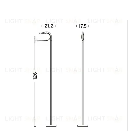 Дизайнерский торшер MARSELIS T2114