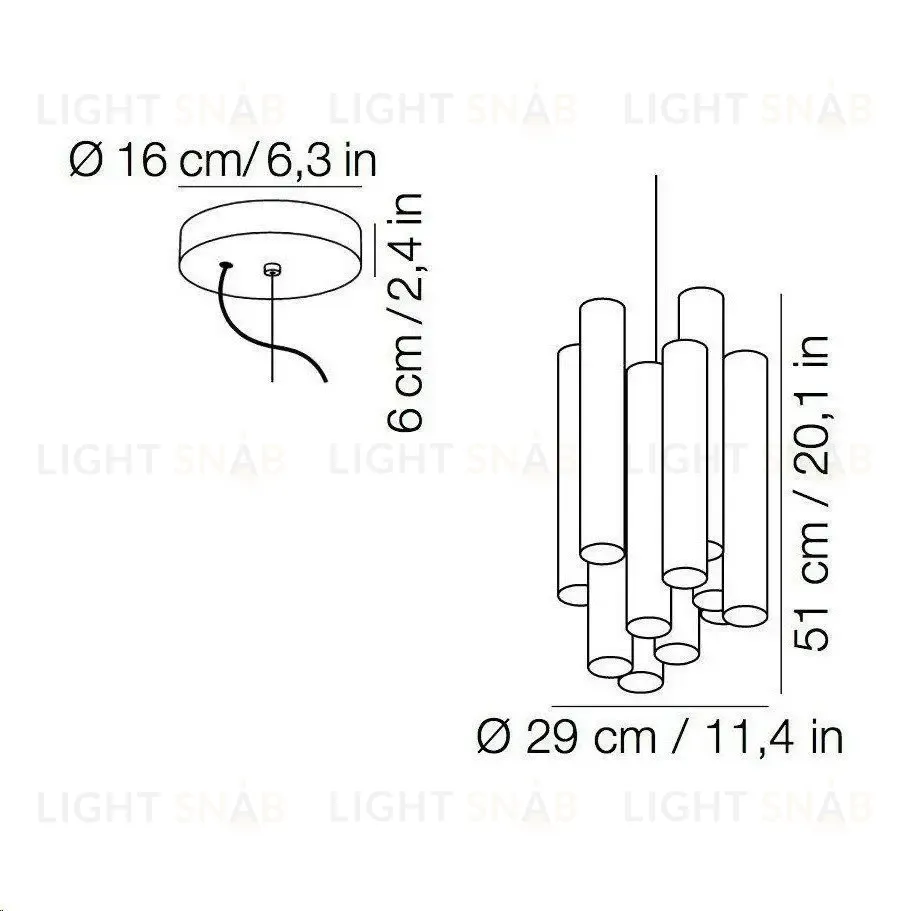 Подвесной светильник Tubo 