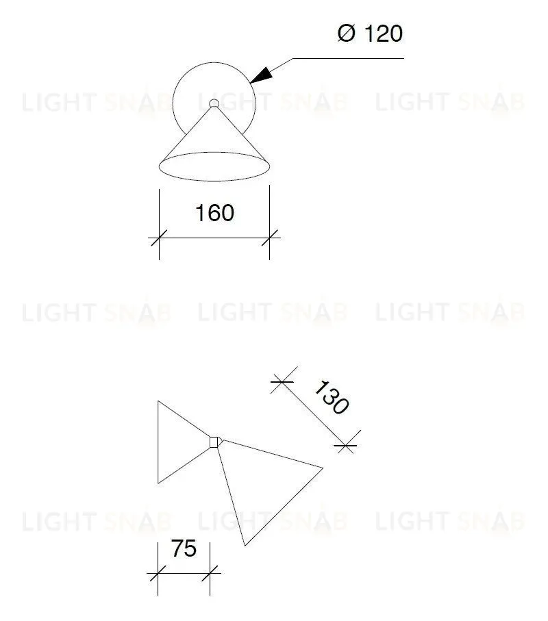 Настенный светильник (Бра) Cone WL999-1