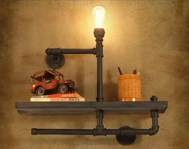 Настенный светильник-полка Loft shelf Б 0192
