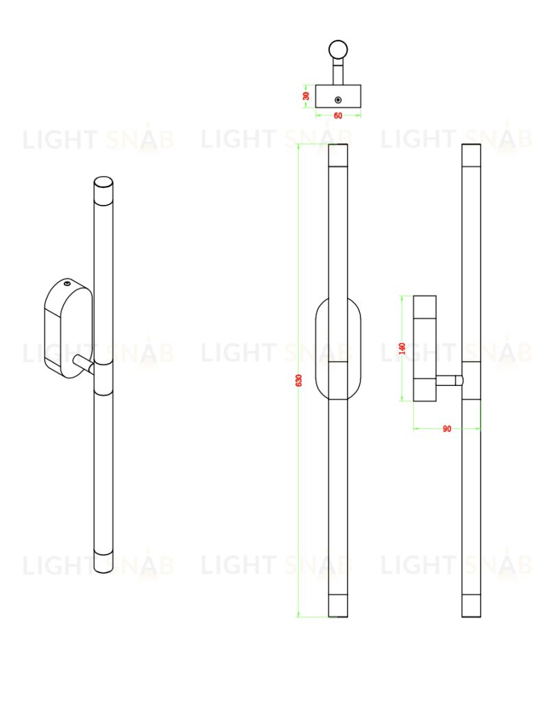 Бра ZORTES LORANO ZRS.1778.18 Мощность-18Вт Тип лампы: Встроенный  Встроенный LED ZRS.1778.18